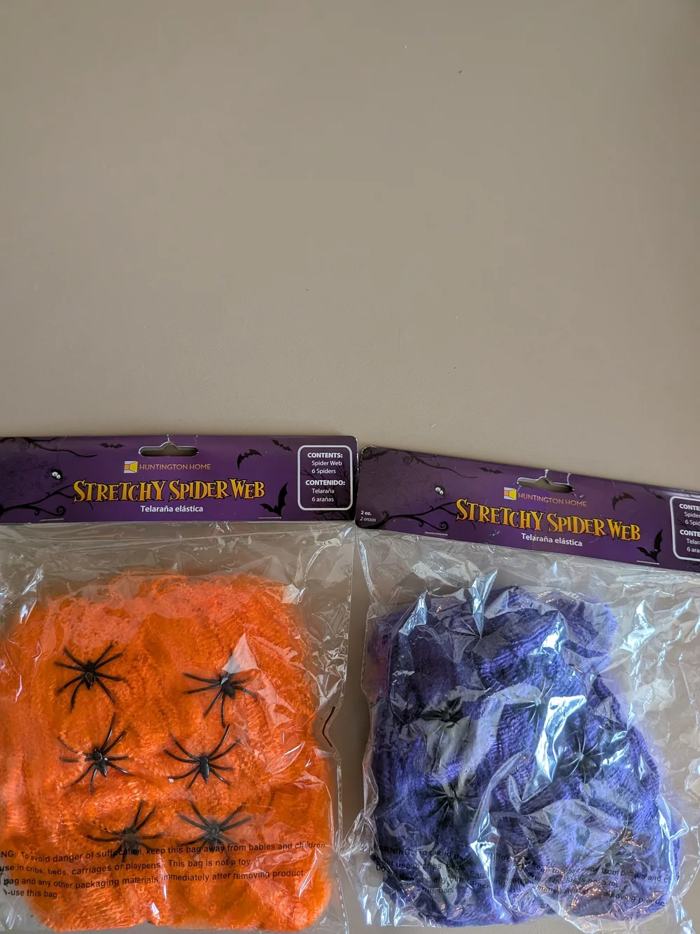 Halloween Bundle, 2 Stretchy Spider Webs, 2 Ceramic Tea Light Holders, And Bowl